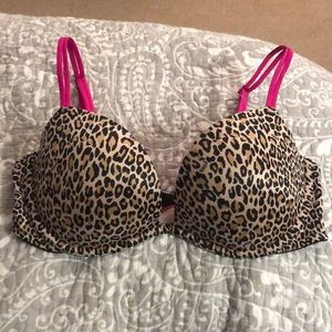 PINK by Victoria Secret Push Up Plunge 36C Cheetah